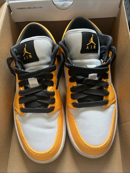 Jordan Shoes - Jordan Women’s Low Top Sneakers in White, Yellow & Black